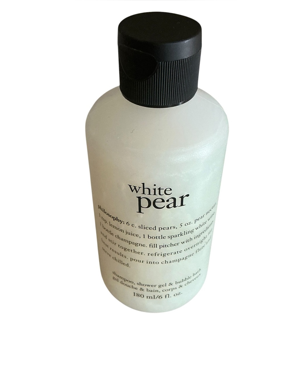Philosophy white pear 3 in 1 shower gel bubble bath shampoo 6 oz